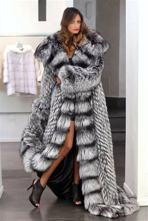 elegant women in fur coats.